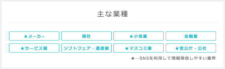 主な業種